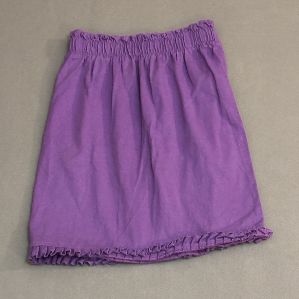 VTG Punch Kids Girls Purple Ruffle Hem Cotton Skirt Size 14 Made in USA